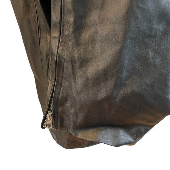 Jessica London Plus Size Zip Front Leather Jacket - Picture 5 of 6